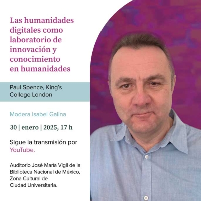 imagen representativa de la conferencia: Las humanidades digitales como laboratorio de innovación y conocimiento en humanidades 